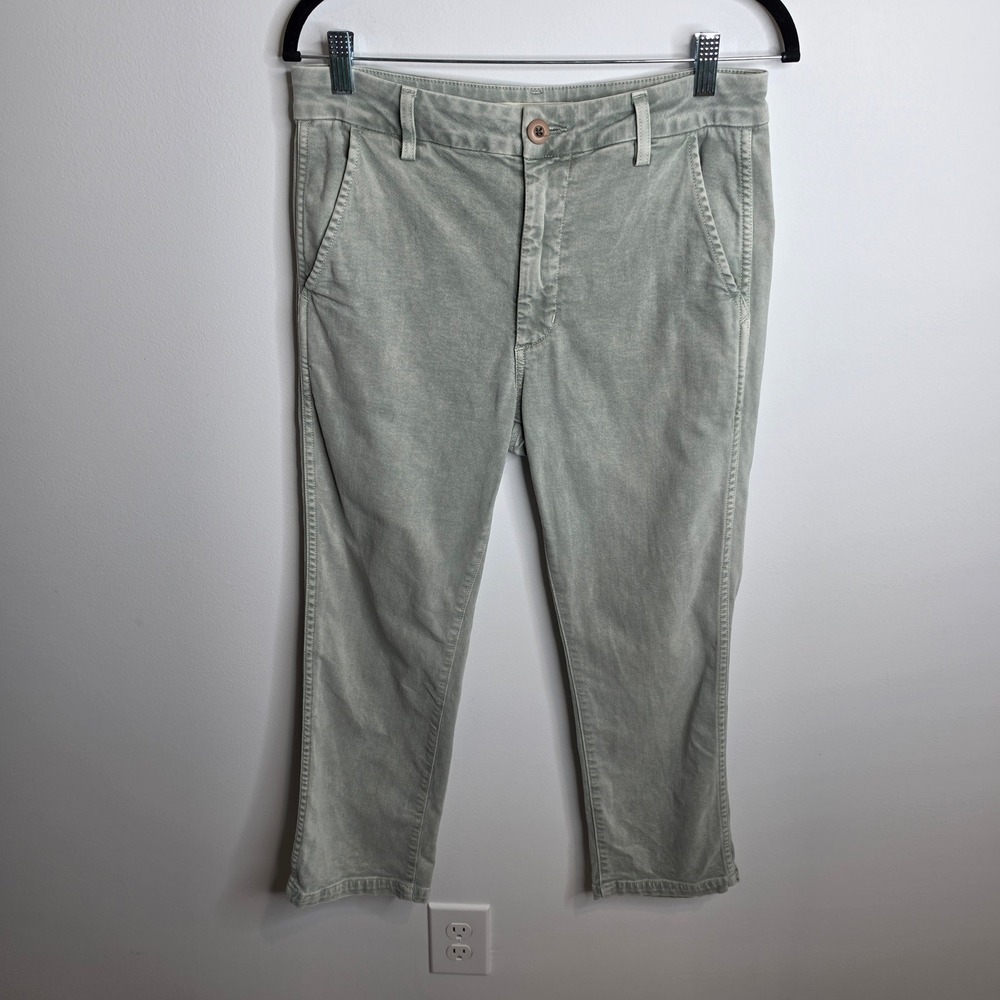 AMO Easy Trouser Surplus Acid Wash Pants Womens 27 Green Chino